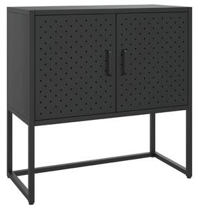 Komoda čierna 75x35x75 cm oceľová
