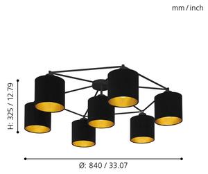 Eglo 97895 - Prisadený luster STAITI 7xE27/40W/230V