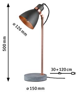 Paulmann Orm stolná lampa s betónovým podstavcom