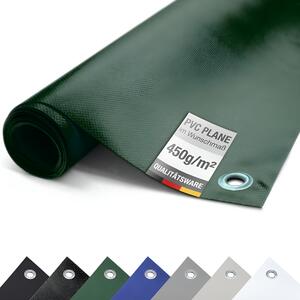 (450g/m²) Plachta na nákladné vozidlá/PVC plachta s okami, krycia plachta (zelená RAL6005, 3 m x 4 m)