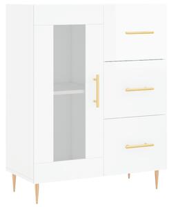 Komoda lesklá biela 69,5x34x90 cm spracované drevo