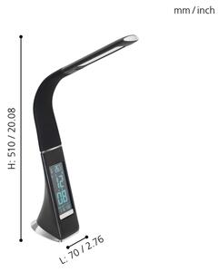 Eglo 97914 - LED Stolná lampa COGNOLI LED/3,2W/230V čierna
