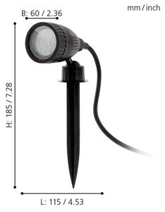 Eglo 98052 - RGB LED vonkajšie svietidlo NEMA-C 1xGU10/5W/230V IP44