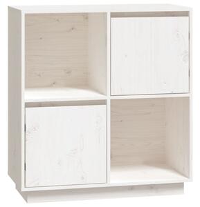 Komoda biela 74x35x80 cm masívne borovicové drevo