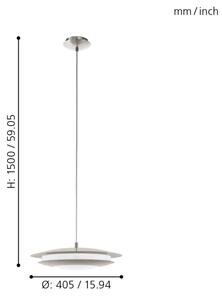 Eglo 98043 - LED RGBW Stmievateľný luster na lanku MONEVA LED/18W/230V