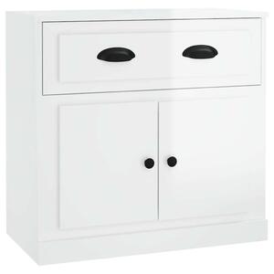 Komoda lesklá biela 70x35,5x67,5 cm spracované drevo