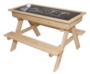 Detský drevený záhradný set + pieskovisko + tabuľa