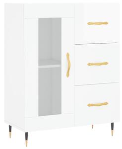 Komoda lesklá biela 69,5x34x90 cm spracované drevo