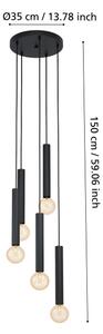 Eglo 98058 - Luster na lanku CORTENOVA 5xE27/60W/230V