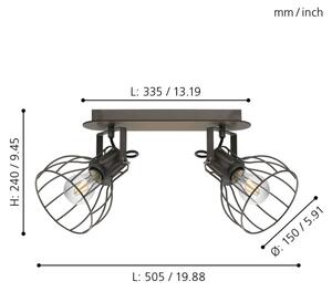 Eglo 98135 - Bodové svietidlo SAMBATELLO 2xE27/40W/230V