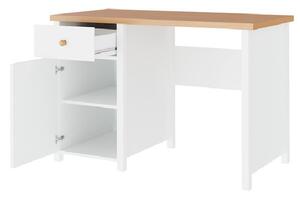 Nadstavba na písací stôl MABARUMA - biela / dub nash
