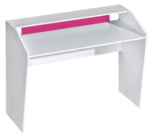 Písací stôl SINCE - biely / ružový