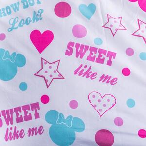 Jerry Fabrics Posteľná bielizeň z mikrovlákna 140x200 + 70x90 cm - Minnie "Sweet like me"