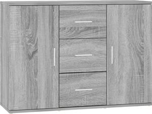 Komoda sivá sonoma 91x29,5x65 cm spracované drevo