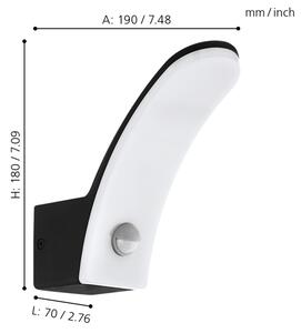 Eglo 98149 - LED Vonkajšie svietidlo so senzorom FIUMICINO LED/11W/230V IP44