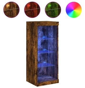 Komoda s LED svetlami dymový dub 41x37x100 cm