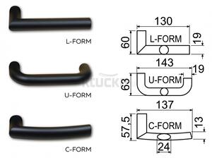 R.701.ZB.CE.TB3 bezpečnostné kovanie, 90mm U-FORM