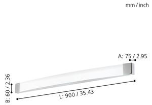 Eglo 98193 - LED Kúpeľňové nástenné svietidlo SIDERNO LED/24W/230V IP44