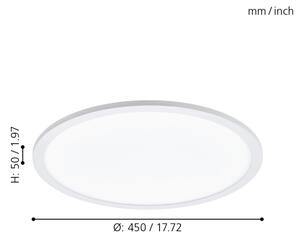 Eglo 98208 - LED Stmievateľné stropné svietidlo SARSINA-A LED/19,5W/230V + DO