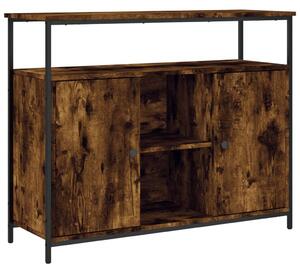 Komoda dymový dub 100x35x80 cm kompozitné drevo
