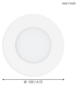 Eglo 98212 - LED stmievatelné zapustené stropné svietidlo FUEVA-A LED/5W/230V + diaľkové ovládanie