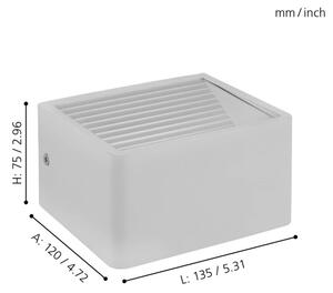 Eglo 98266 - LED Vonkajšie nástenné svietidlo DONINNI LED/6W/230V IP55