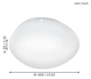 Eglo 98228 - LED Stmievateľné stropné svietidlo SILERAS-A LED/36W/230V pr.60cm+ DO