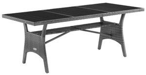 Ratanový stôl Takeo 190x90x75cm - šedý