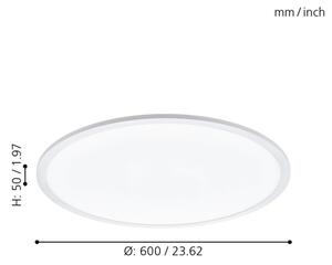 Eglo 98209 - LED Stmievateľné stropné svietidlo SARSINA-A LED/30W/230V +DO