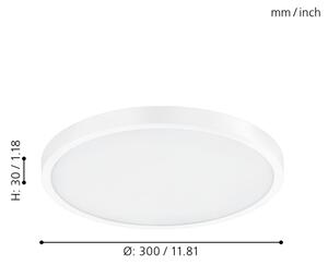 Eglo 98293 - LED stmievateľné stropné svietidlo FUEVA-A LED/20W/230V + diaľkový ovládač