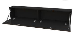 Televízny stolík 140 cm ASHTON - čierny / lesklý čierny