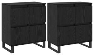 Servírovacia skriňa 2 pcs Čierny dub 60 x 35 x 70 cm