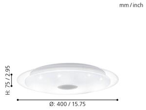 Eglo 98323 - LED Stmievateľné stropné svietidlo LANCIANO LED/24W/230V + DO