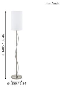 Eglo 98309 - LED Stojacia lampa ESPARTAL 1xE27/60W/230V + LED/11,8W