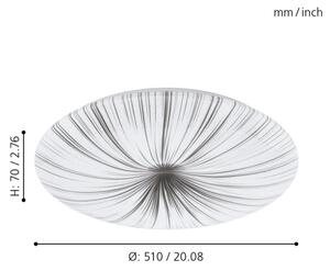 Eglo 98326 - LED Stropné svietidlo NIEVES LED/30,8W/230V