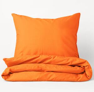 Goldea luxusné obliečky z bavlneného saténu - vzor 007 oranžové 140 x 200 a 70 x 90 cm