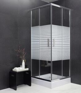 Sprchovací kút maxmax MEXEN RIO stripe - 70x70 cm, 860-070-070-01-20
