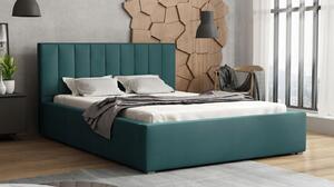 Manželská posteľ s úložným priestorom a roštom 180x200 TARNEWITZ 2 - modrá