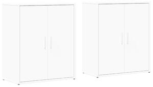 Komody 2 ks biele 60x31x70 cm kompozitné drevo