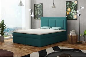 Manželská kontinentálna posteľ 160x200 GOSTORF 1 - modrá + topper ZDARMA