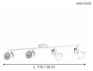 Eglo 98396 - LED Bodové svietidlo SERAS 4xLED/3,3W/230V