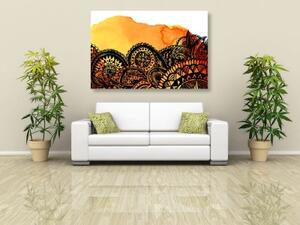 Obraz Mandala oranžový akvarel - 60x40