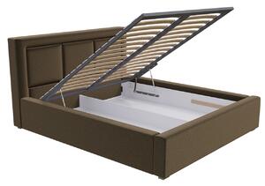 Jednolôžková posteľ s úložným priestorom a roštom 120x200 GOSTORF 3 - svetlá šedá