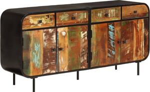 Komoda 140x35x70 cm masívne recyklované drevo a kov