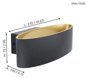 Eglo 98542 - LED Nástenné svietidlo MACCACARI LED/10W/230V
