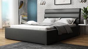 Jednolôžková čalúnená posteľ s roštom 120x200 BORZOW - šedá 1