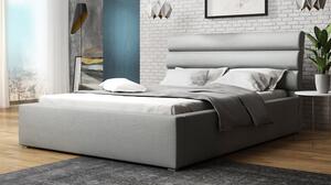 Manželská čalúnená posteľ s roštom 200x200 BORZOW - svetlá šedá