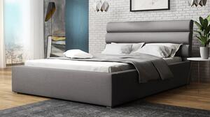 Manželská čalúnená posteľ s roštom 140x200 BORZOW - šedá 2