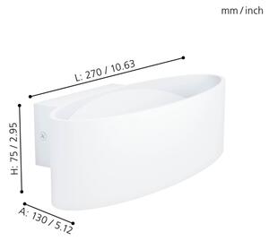 Eglo 98541 - LED Nástenné svietidlo MACCACARI LED/10W/230V