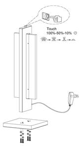 Eglo 98497 - LED Stmievateľná stolná lampa SPADAFORA LED/15W/230V